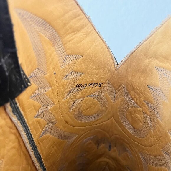 NEW Rod Patrick Mens Cowboy Boots 13.5AA Black Ostrich Leather Western Round Toe - Picture 10 of 12